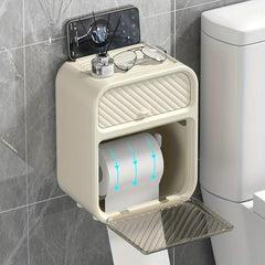 Wall Mounted Tissue Holder, Waterproof Toilet Storage C