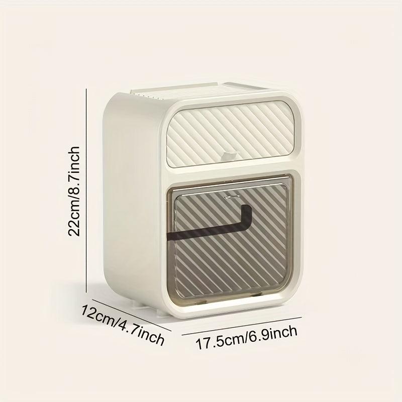 Wall Mounted Tissue Holder, Waterproof Toilet Storage C