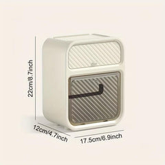 Wall Mounted Tissue Holder, Waterproof Toilet Storage C