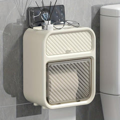 Wall Mounted Tissue Holder, Waterproof Toilet Storage C