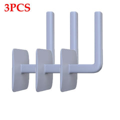3pcs L Shape Wall Hook Adhesive Holder Coats Towels Kitchen Bathroom