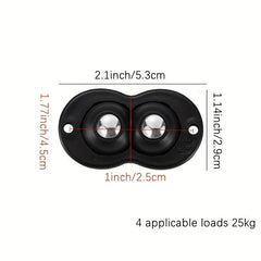 4pcs Adhesive Pulleys for Furniture Casters