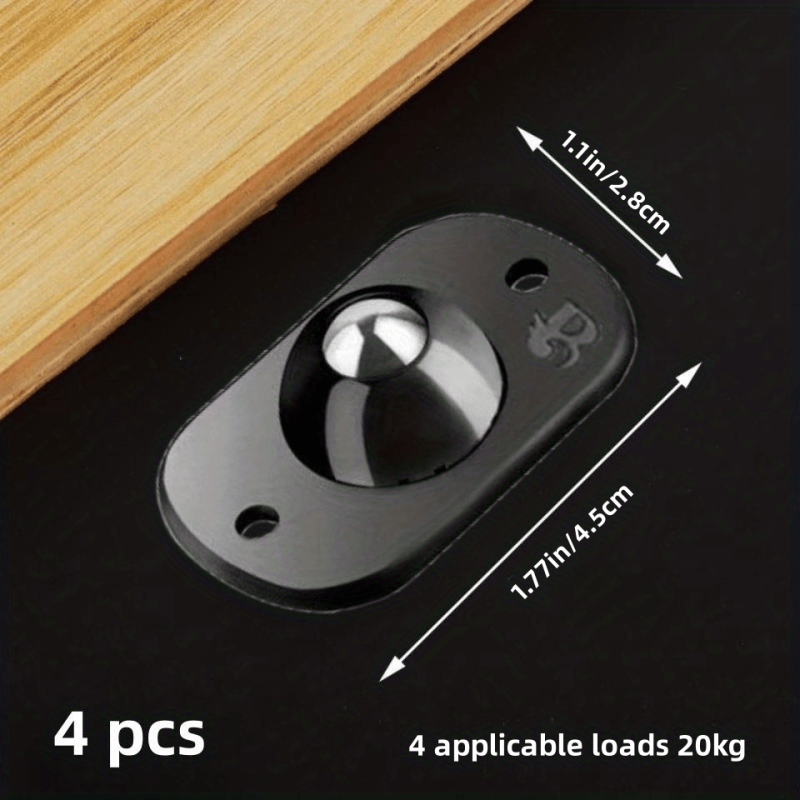 4pcs Adhesive Pulleys for Furniture Casters