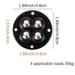 4pcs Adhesive Pulleys for Furniture Casters