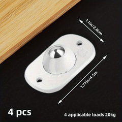 4pcs Adhesive Pulleys for Furniture Casters