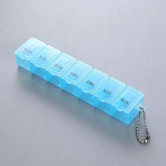 Pink Weekly Pill Case Dispenser Dustproof Pillbox Organizer