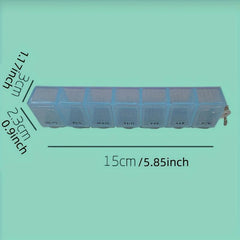 Pink Weekly Pill Case Dispenser Dustproof Pillbox Organizer