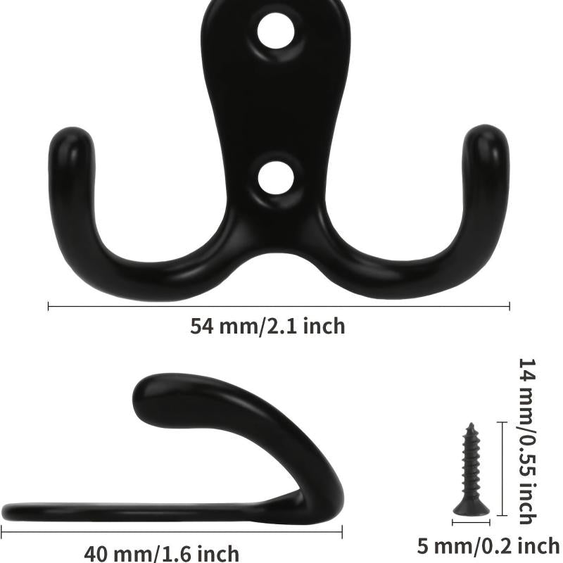 Zinc Alloy Wall Hook 4 6 8 10 12pcs Hanging Clothes Hook Cabinet Hook