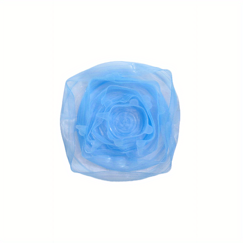 6pcs Silicone Stretch Lids Leak-proof Caps Vacuum Seal Suction Cover