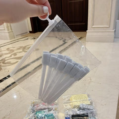 20pcs Clear Zippered Storage Bags for Various Items Household Storage