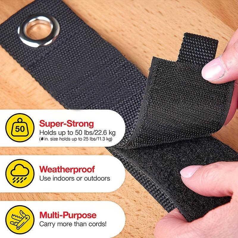 6pcs Heavy Duty Storage Straps Hook And Loop Garage Storage Strap