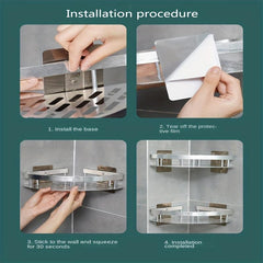 Wall Mounted Bathroom Storage Rack Aluminum Space Saver Organizer
