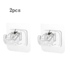2pcs Adhesive Curtain Rod Hook Bracket Towel Rod Fixing Clip