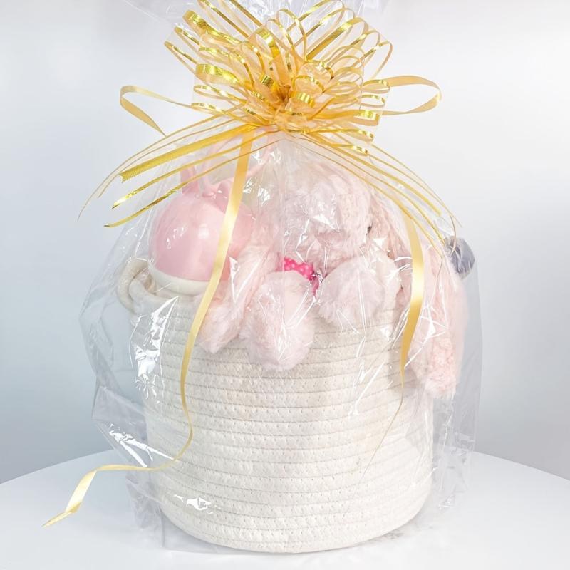Boho Tassel Macrame Round Woven Storage Basket