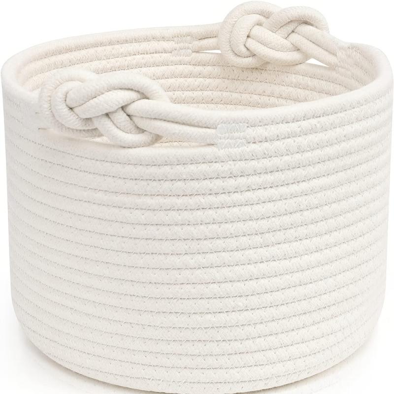 Boho Tassel Macrame Round Woven Storage Basket