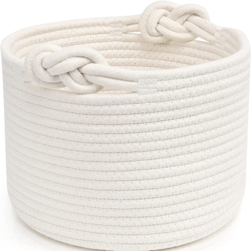 Boho Tassel Macrame Round Woven Storage Basket
