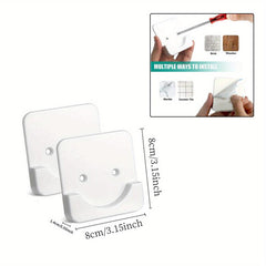 Stick-on Shower Curtain Rod Tension Holder Set, No Drilling, Easy Installation