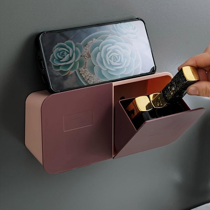 Wall Mounted Cotton Swab Storage Box Organizer