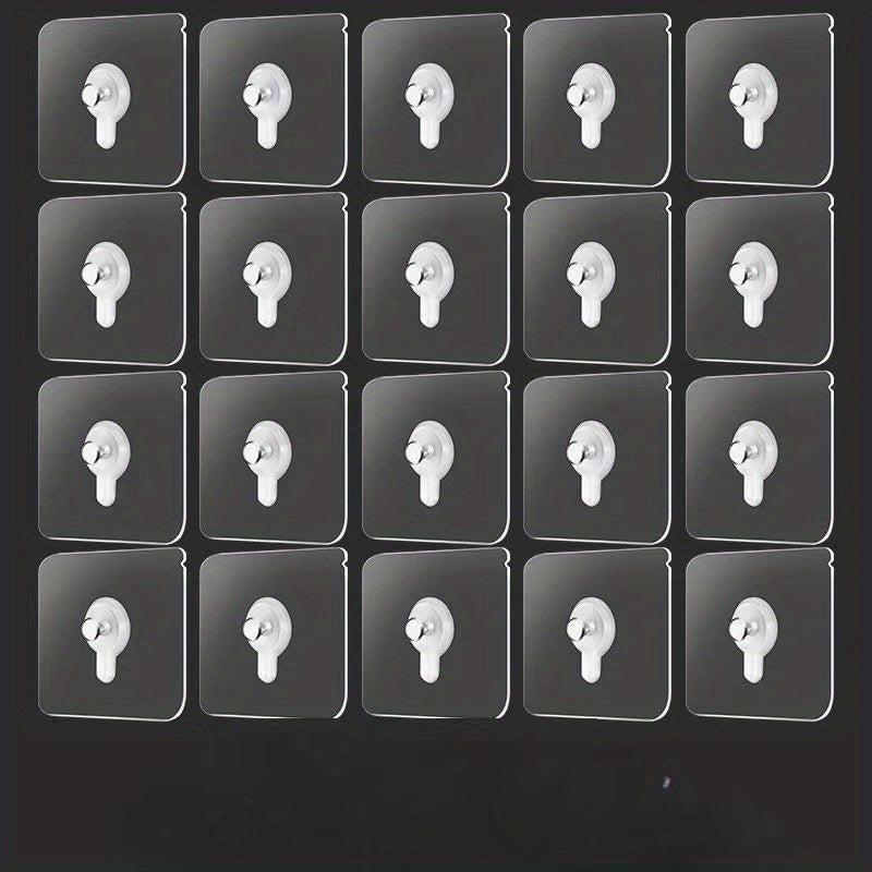 Transparent Self Adhesive Photo Frame Hook - Pack of 20