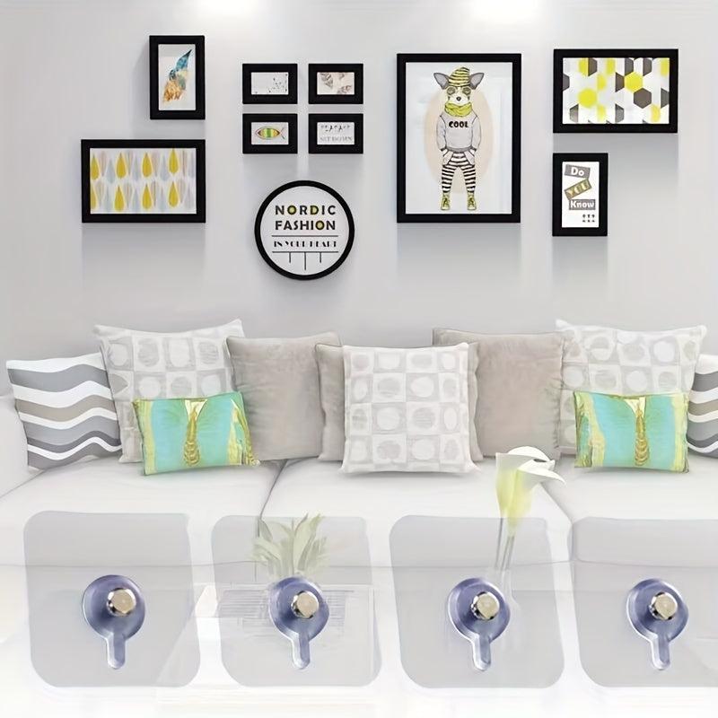 Transparent Self Adhesive Photo Frame Hook - Pack of 20