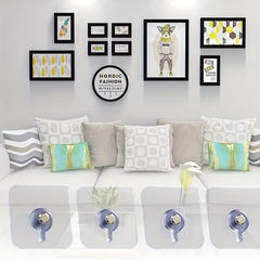 Transparent Self Adhesive Photo Frame Hook - Pack of 20