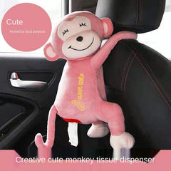 Plush Monkey Tissue Holder For Car