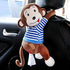 Plush Monkey Tissue Holder For Car