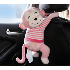 Plush Monkey Tissue Holder For Car