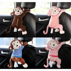 Plush Monkey Tissue Holder For Car