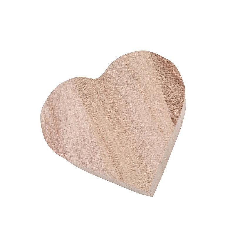 Heart Shaped Wooden Jewelry Trinket Box