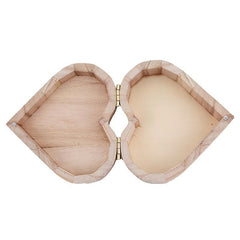 Heart Shaped Wooden Jewelry Trinket Box