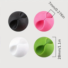 10pcs Desktop Cable Manager Cord Organizer Wire Holder Adhesive Cord