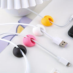 10pcs Desktop Cable Manager Cord Organizer Wire Holder Adhesive Cord