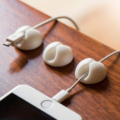 10pcs Desktop Cable Manager Cord Organizer Wire Holder Adhesive Cord