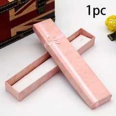 Bowknot Jewelry Box Long Paper Necklace Bracelet Earrings Packaging Box