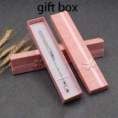 Bowknot Jewelry Box Long Paper Necklace Bracelet Earrings Packaging Box