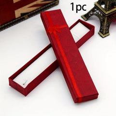 Bowknot Jewelry Box Long Paper Necklace Bracelet Earrings Packaging Box