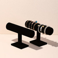 T bar Flannelette Jewelry Display Stand Bracelet Display Tower