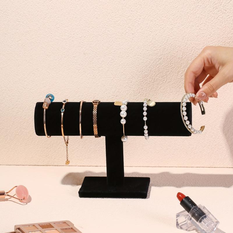 T bar Flannelette Jewelry Display Stand Bracelet Display Tower