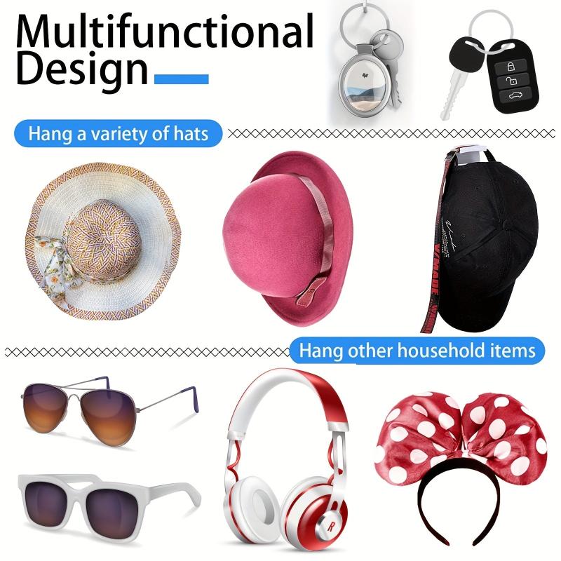 Wall Mounted Hat Holder Baseball Cap Rack Hook Self Adhesive Traceless Hook