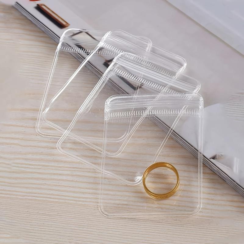 40pcs Small Clear Dustproof Jewelry Bags for Rings, Earrings, Bracelets