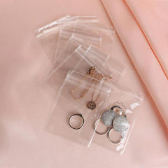 40pcs Small Clear Dustproof Jewelry Bags for Rings, Earrings, Bracelets