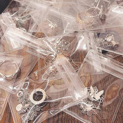 40pcs Small Clear Dustproof Jewelry Bags for Rings, Earrings, Bracelets
