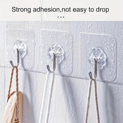 10pcs Adhesive Wall Hook Waterproof Hanging Storage Hook