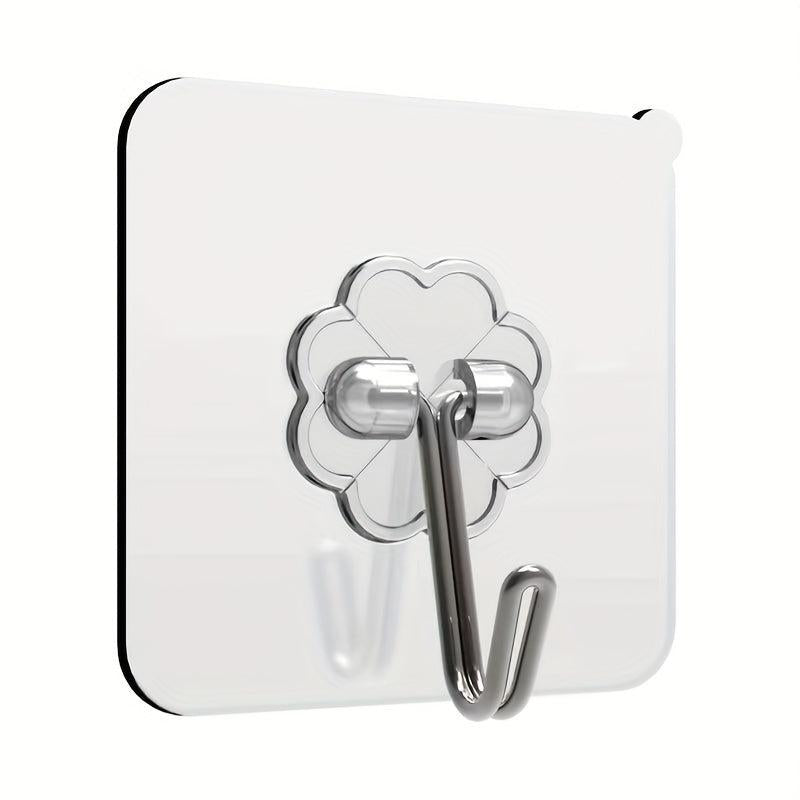 10pcs Adhesive Wall Hook Waterproof Hanging Storage Hook