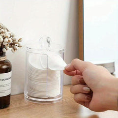 Clear Plastic Qtip Holder Apothecary Jar 10oz