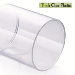 Clear Plastic Qtip Holder Apothecary Jar 10oz
