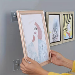6pcs Self Adhesive Screw Sticker Wall Hooks for Photo Frame
