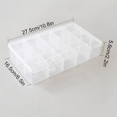 Adjustable 15 Grids Stationery Storage Box Makeup Tools Sticker Tape Beads