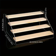 Acrylic Display Stand Desk Ladder Shelf Doll Storage Decoration Bracelet Earring